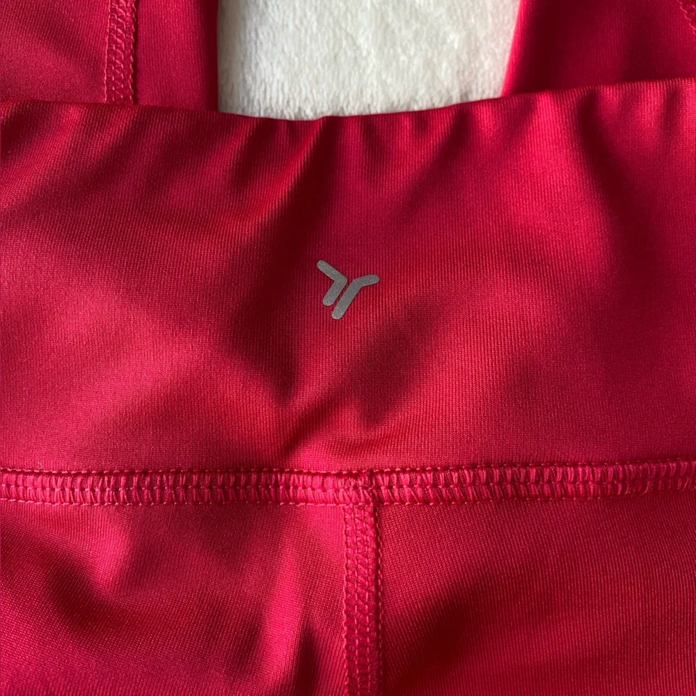 Old Navy Powerpress Leggings‎ Mid Rise Crop Mesh Size 10/12 Pink